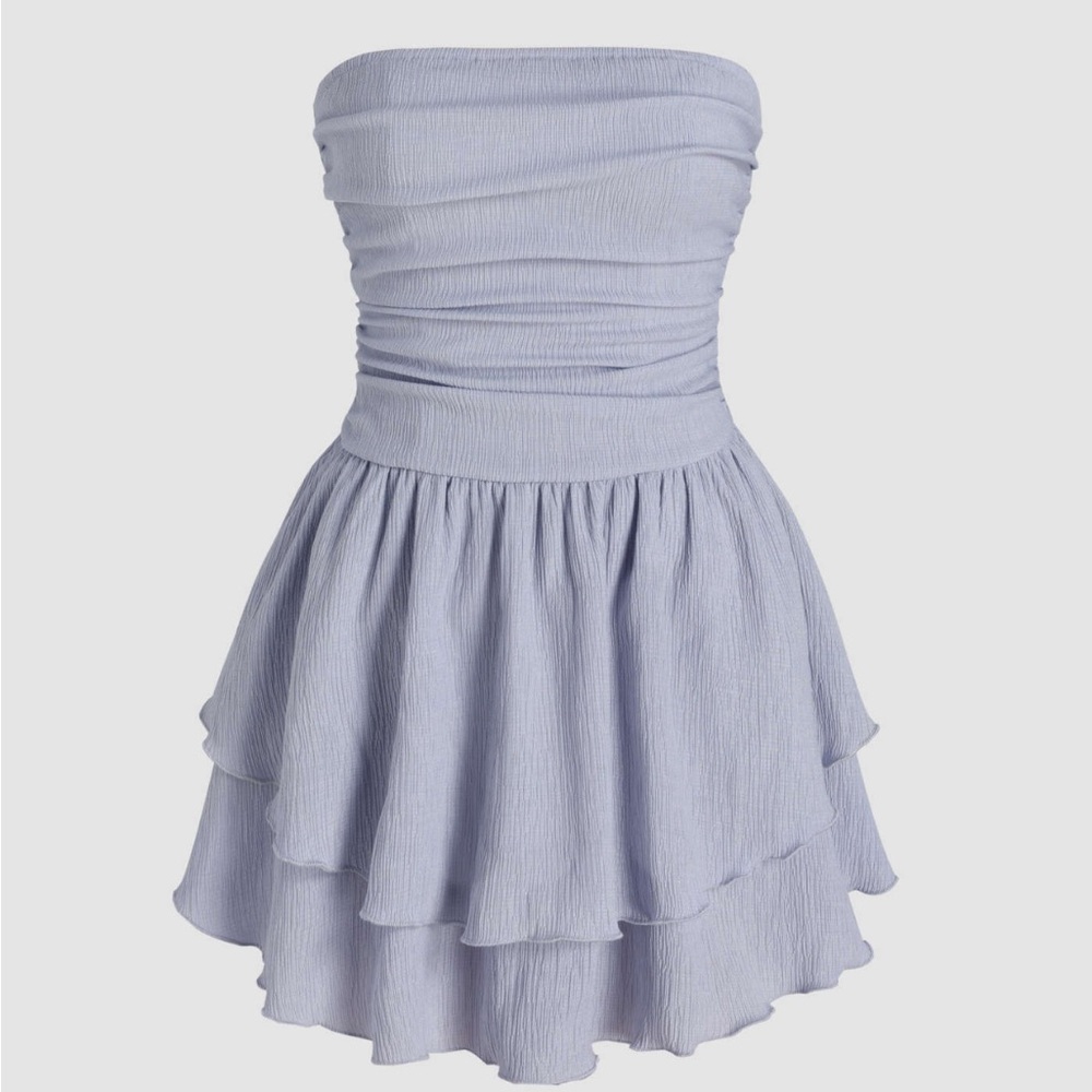 Cider Strapless Mini Dress in Light Blue